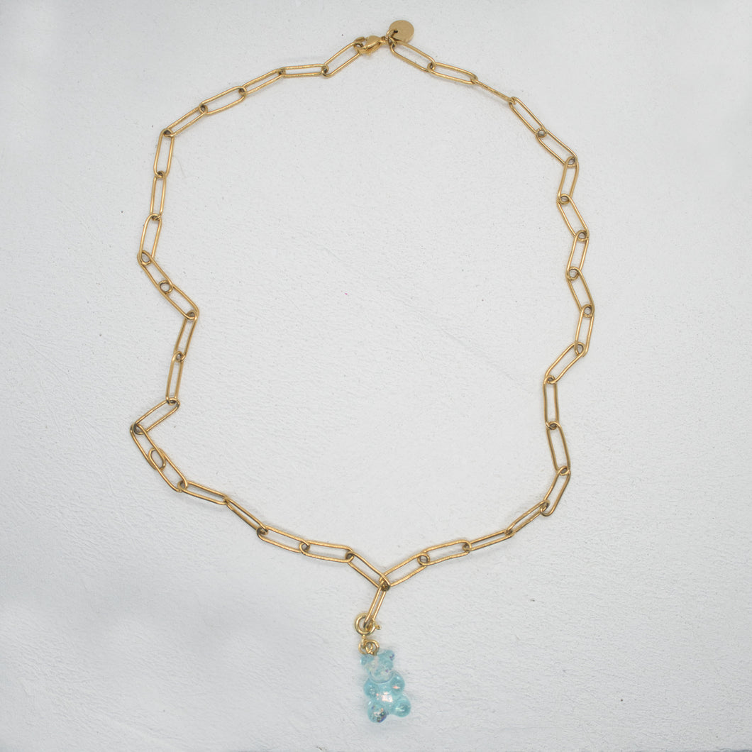 JELLY BABY LIGHT BLUE NECKLACE