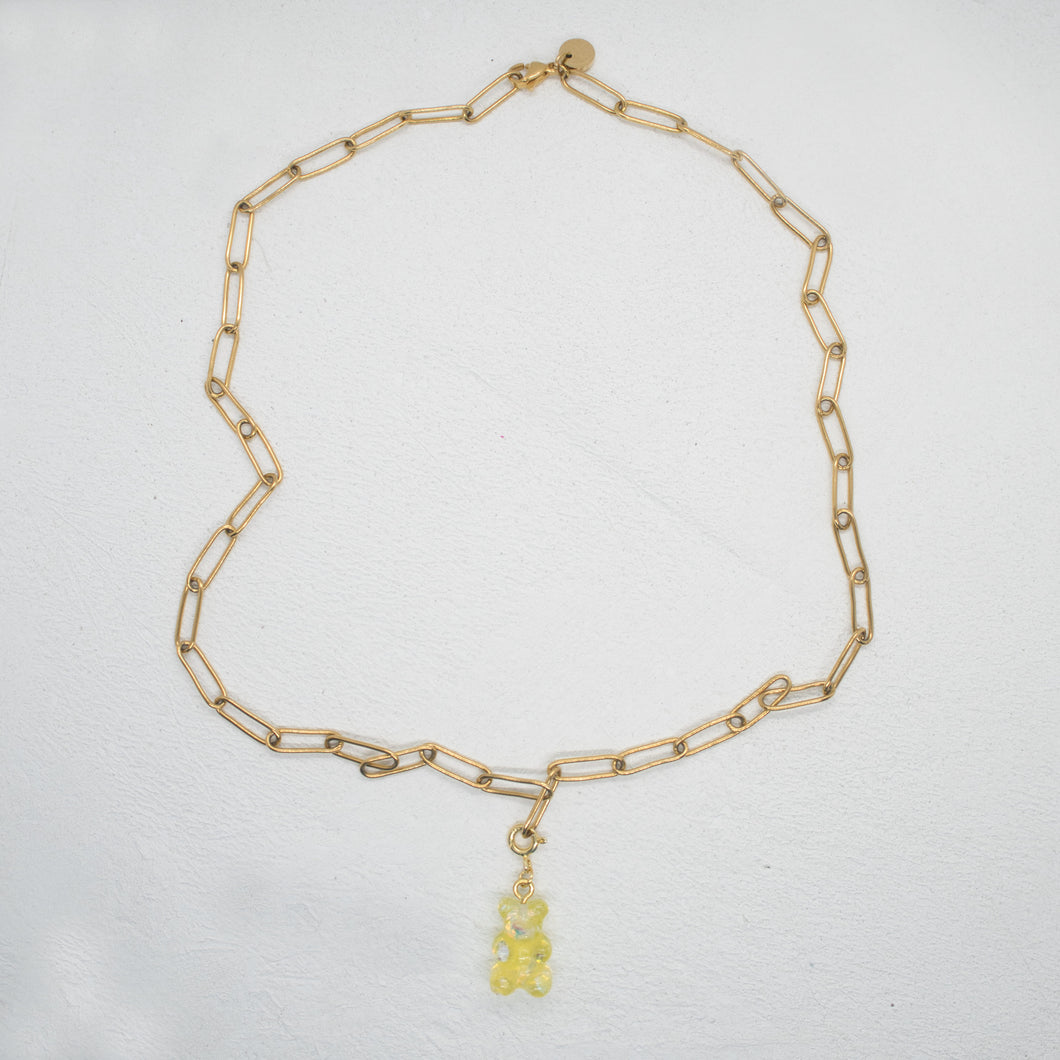 JELLY BABY YELLOW NECKLACE